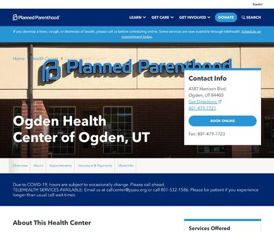 STD Testing at Planned Parenthood - Ogden Health Center of Ogden, UT