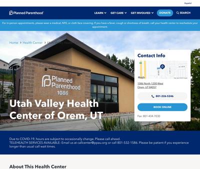 STD Testing at Planned Parenthood - Utah Valley Health Center