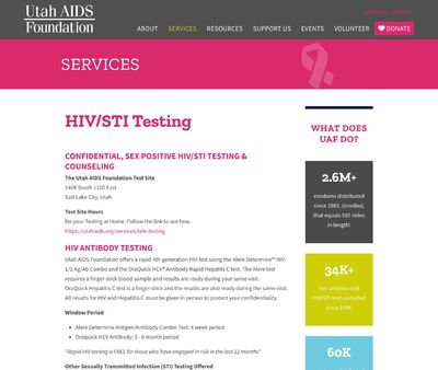 STD Testing at Utah AIDS Foundation