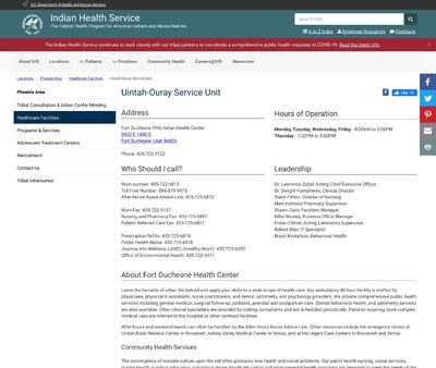 STD Testing at Indian Health Service Uintah-Ouray Services Unit