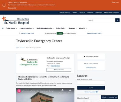 STD Testing at St. Marks Taylorsville Emergency Center