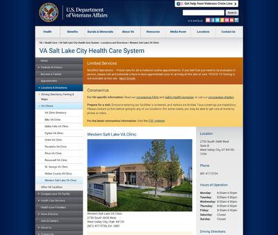 STD Testing at Western Salt Lake VA Clinic