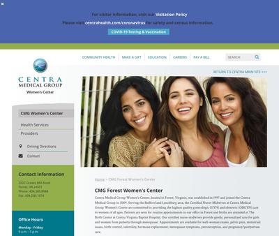 STD Testing at Centra Medical Group Women's Center