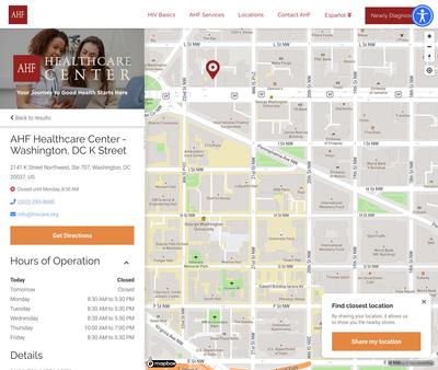 STD Testing at AHF Healthcare Center - Washington, DC K Street