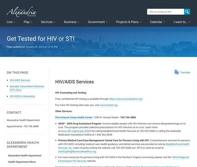 STD Testing at Alexandria City Health Department