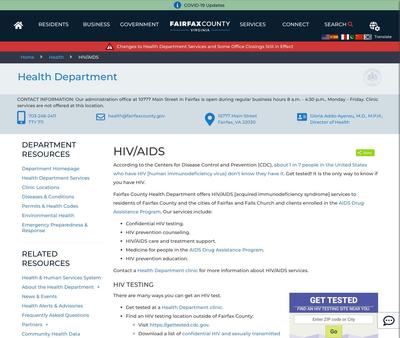 STD Testing at Fairfax County Health Department