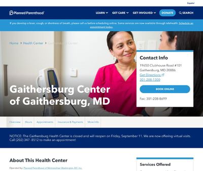 STD Testing at Planned Parenthood - Gaithersburg Health Center