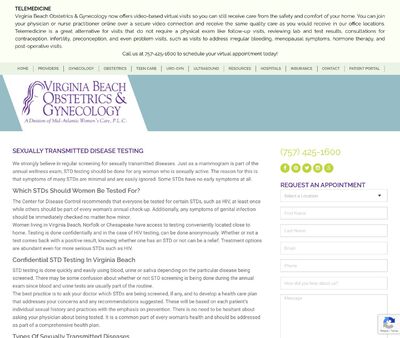 STD Testing at Virginia Beach Obstetrics & Gynecology