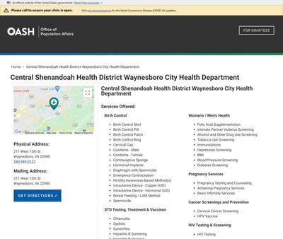 STD Testing at CentralShenandoahHealthDistrict- Waynesboro