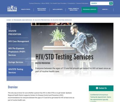 STD Testing at Spokane Regional Health District