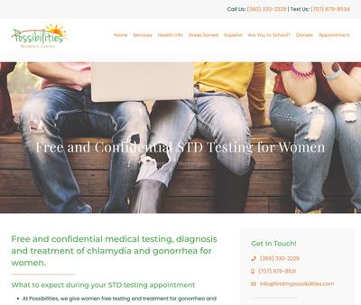 STD Testing at Possibilities Women's Center
