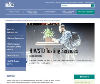 STD Testing at Spokane Regional Health District