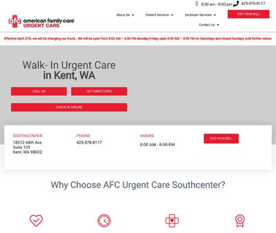 STD Testing at AFC Urgent Care Southcenter