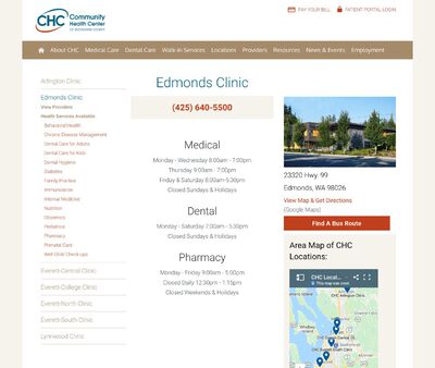 STD Testing at Community Health Center of Snohomish County - Edmonds Medical