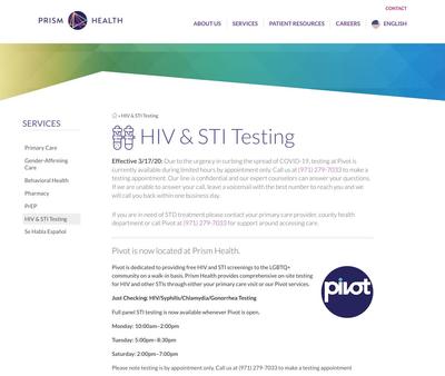 STD Testing at Prism Health