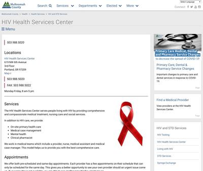 STD Testing at HIV Health Services Center