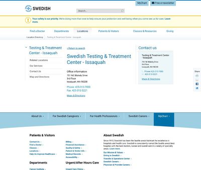 STD Testing at Swedish Testing and Treatment Center