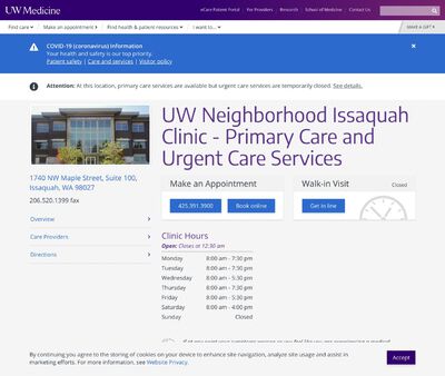 STD Testing at UW Neighborhood Issaquah Clinic - Primary Care and Urgent Care Services