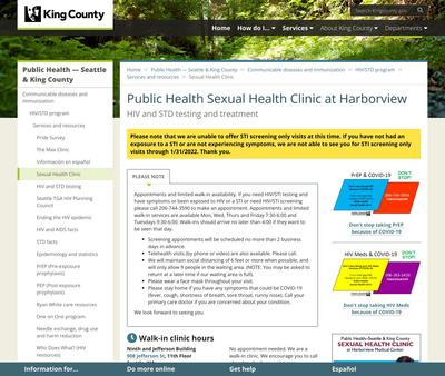 STD Testing at King County Health Department Inc