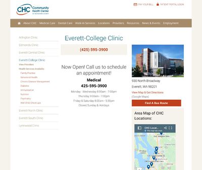 STD Testing at Community Health Center of Snohomish County Everett-College Clinic