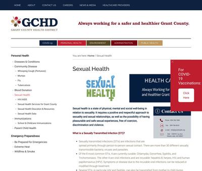STD Testing at Grant County Health District