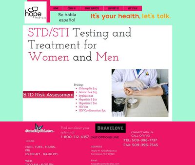 STD Testing at Hope Medical