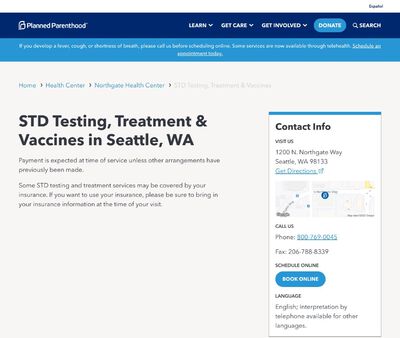 STD Testing at Planned Parenthood Seattle