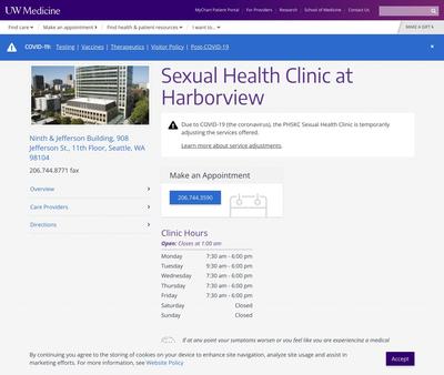 STD Testing at UW Medicine Sexual Health Clinic at Harborview