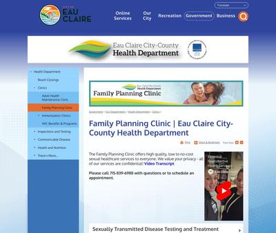 STD Testing at Eau Claire City-County Health Department