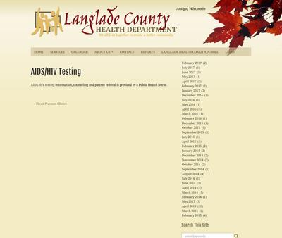 STD Testing at Langlade County Public Health