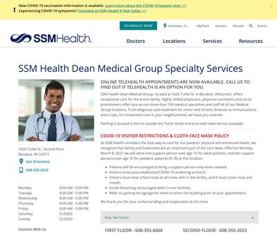 STD Testing at SSM Health Dean Medical Group Specialty Services