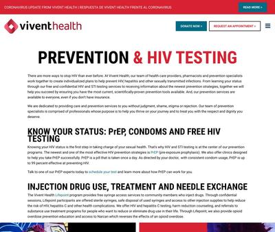 STD Testing at Vivent Health