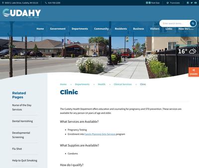 STD Testing at Cudahy Health Department