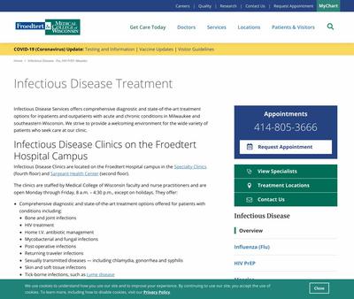 STD Testing at Infectious Disease Clinic - Froedtert