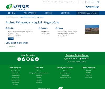 STD Testing at Aspirus Rhinelander Hospital - Urgent Care