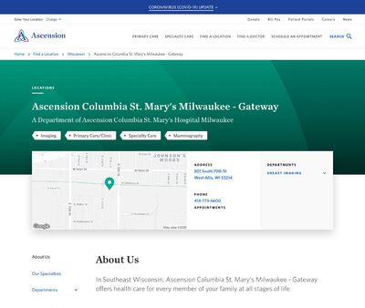 STD Testing at Ascension Columbia St. Mary’s Milwaukee at Gateway