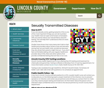 STD Testing at Lincoln County Health Department
