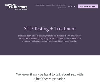 STD Testing at Women's Health Center of West Virginia