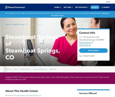 STD Testing at Planned Parenthood of Steamboats Springs