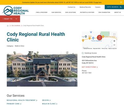 STD Testing at Cody Regional Rural Health Clinic