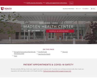 STD Testing at U of U Health Madsen Health Center