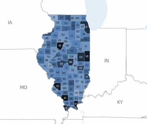 Graph of std rates in wheeling illinois from 2011